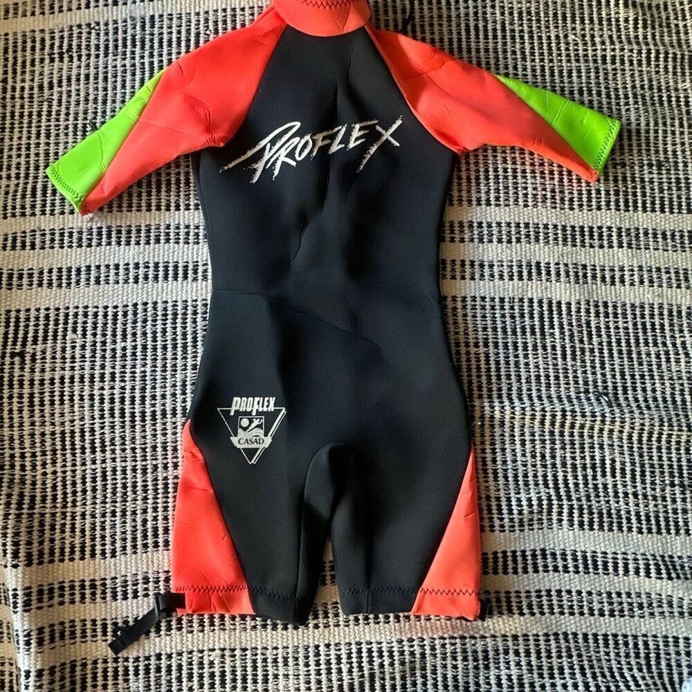 Proflex Casad Size Small Black Neon Shorty Wetsuit